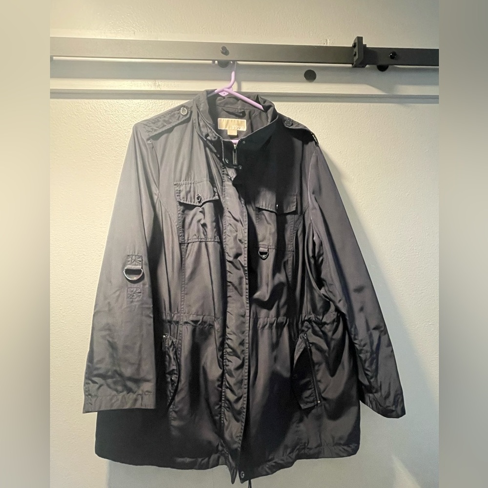 Michael Kors rain jacket with detachable hood